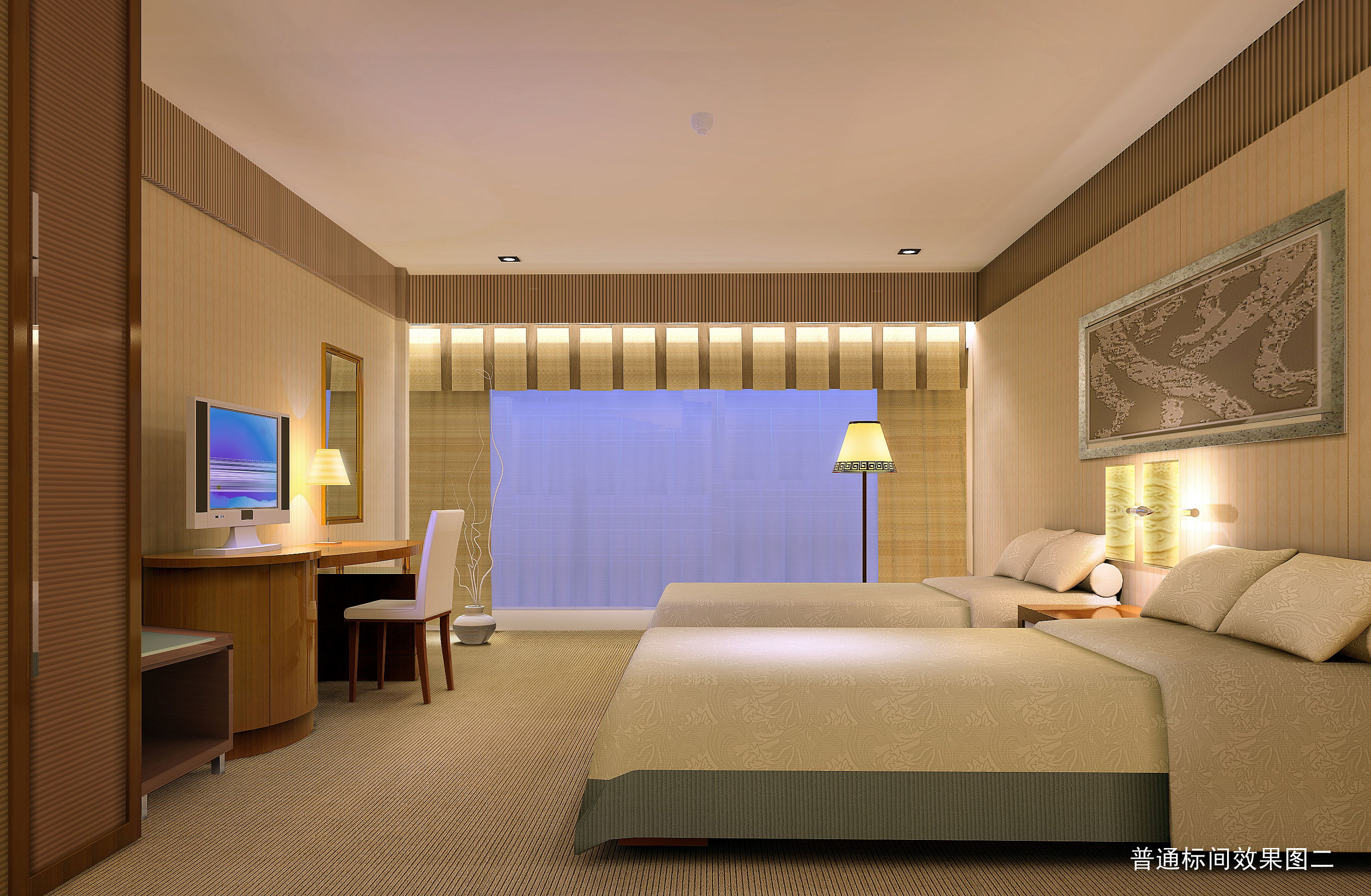 天地人酒店室内空间装修设计效果图-成都专业酒店设计