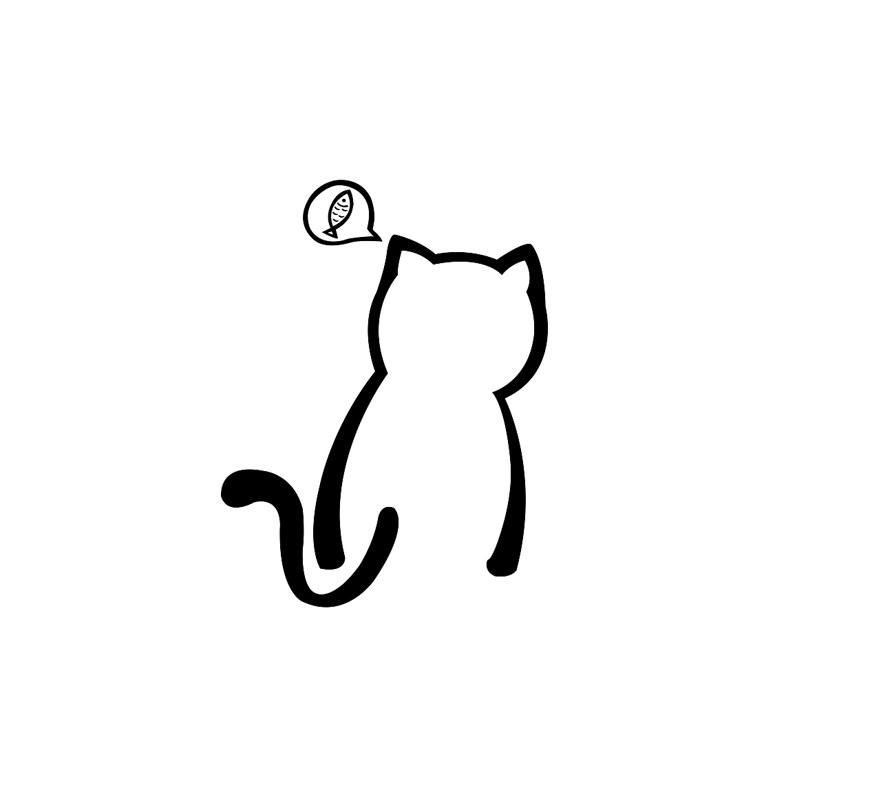 【插画矢量风】可爱猫猫-动物配景,矢量动物,PS素材-设计e周素材库