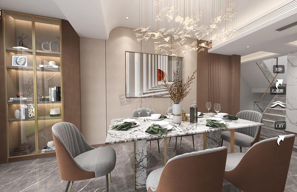 碧桂园保利云禧装修,叠拼户型中式轻奢风格设计