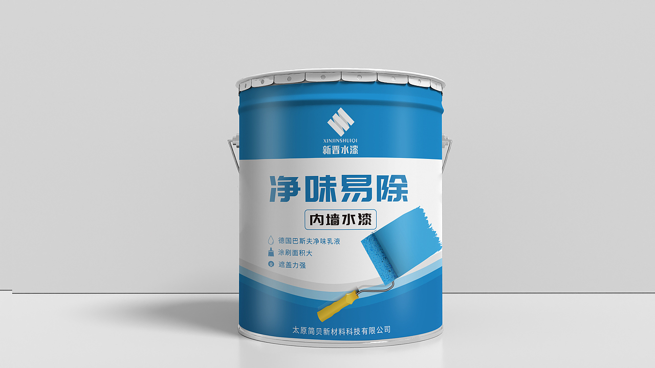 品牌油漆桶水漆桶贴设计