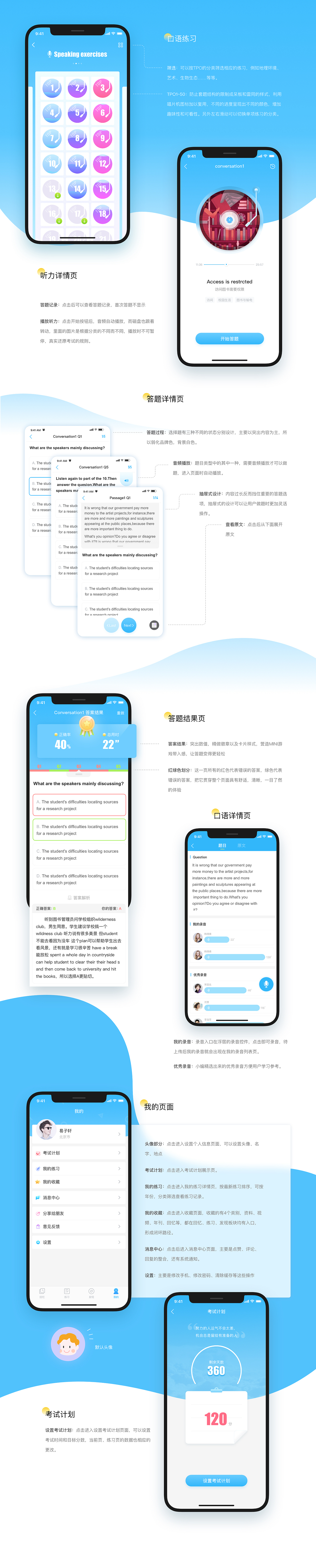 新航道托福项目总结（图ZMTA5MjAwNzIw） - APP界面 - 站酷设计师cReam_cool原创素材 - 站酷ZCOOL
