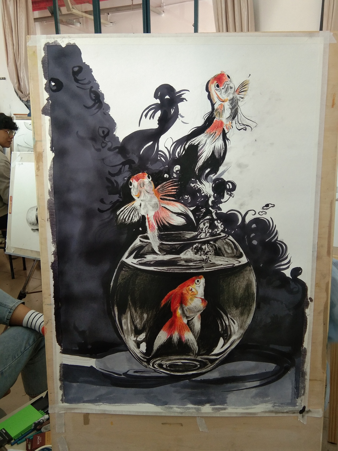 鱼与水|纯艺术|绘画|z43275531_原创作品-站酷(zcool)