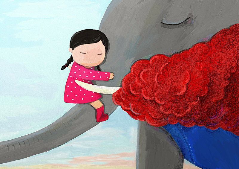 Lily:我把快乐弄丢了（图ZNTIyMzMzMg==） - 商业插画 - 站酷设计师猛犸Clark原创素材 - 站酷ZCOOL