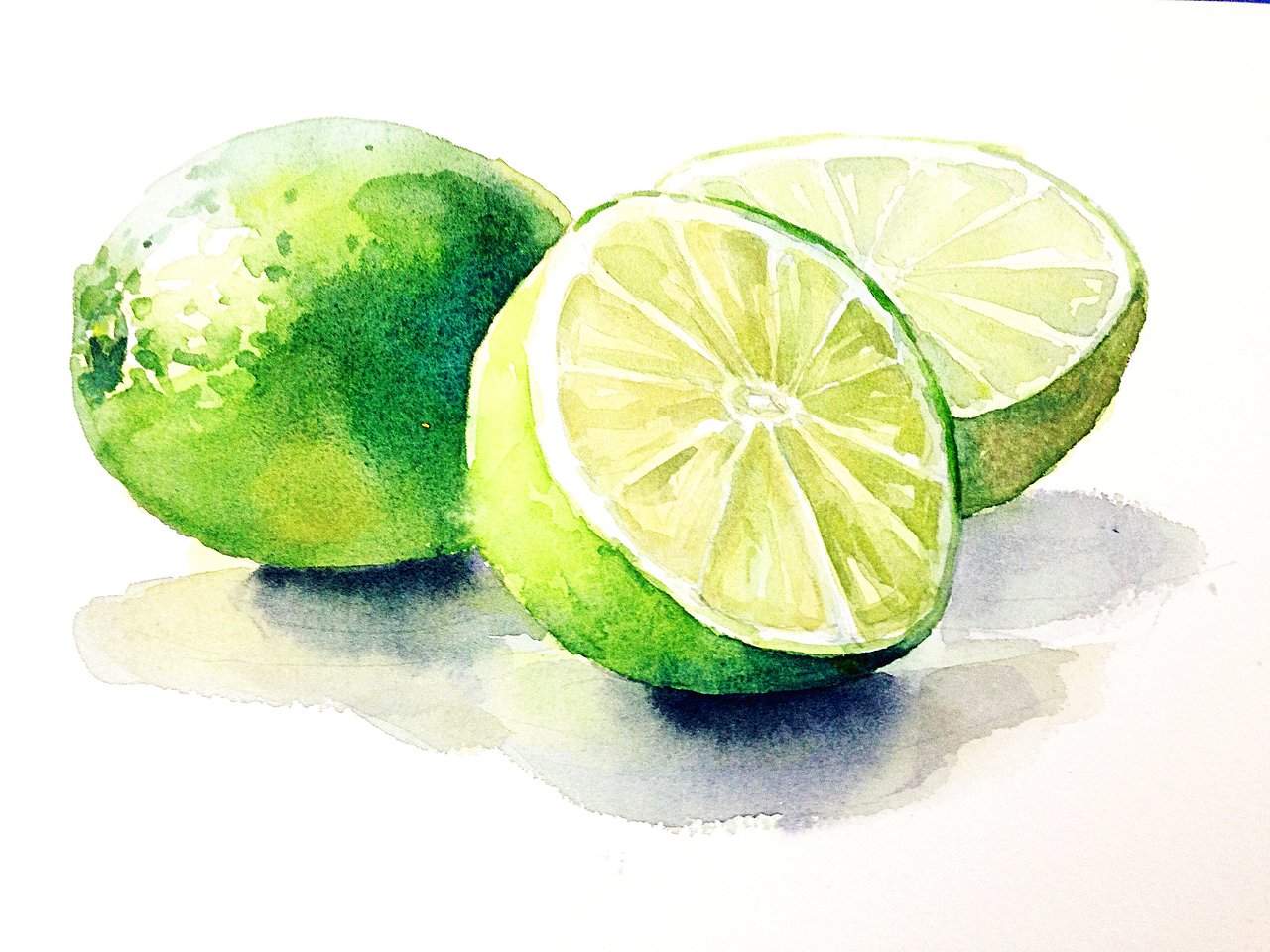 水彩插画全日课堂示范—青柚