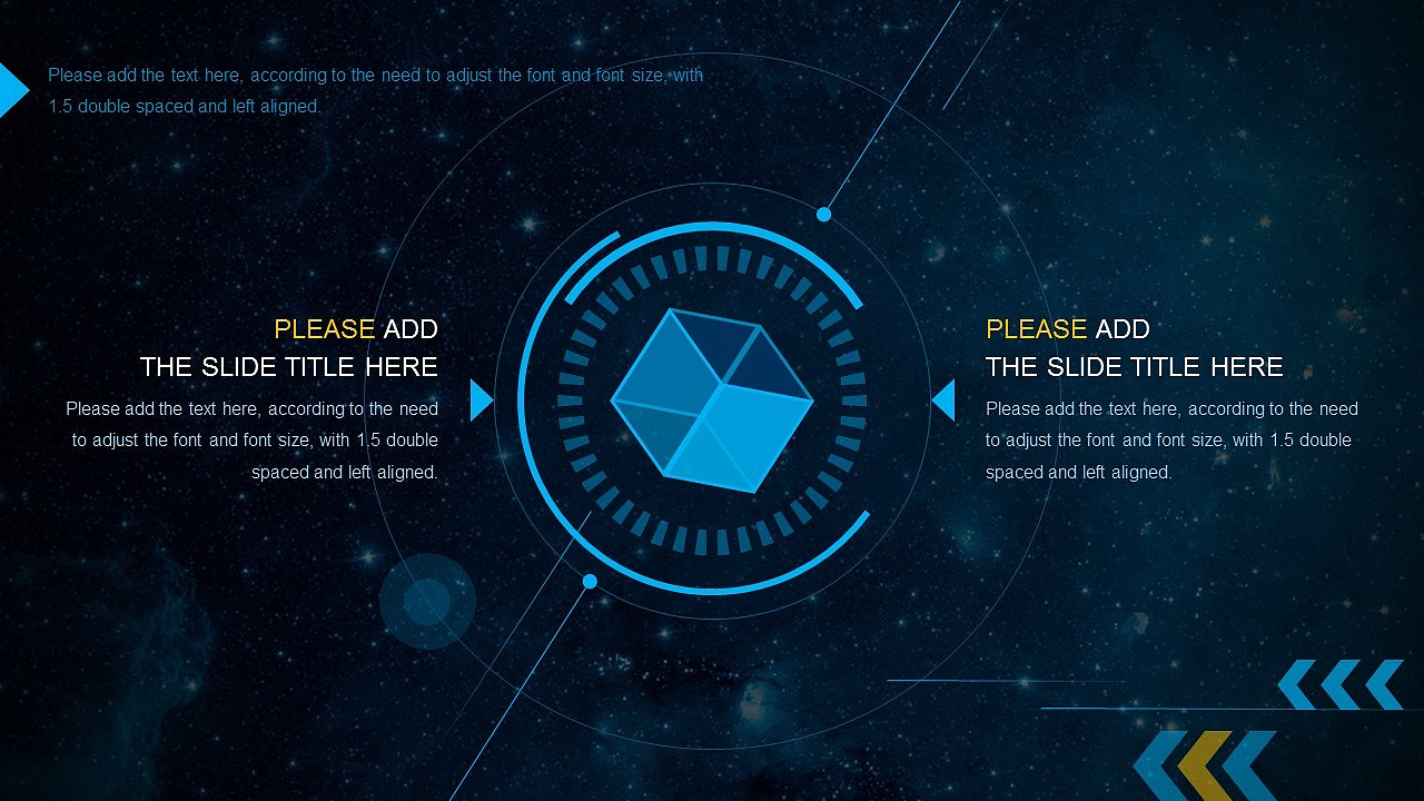 现代科技太空蓝酷炫ppt模板