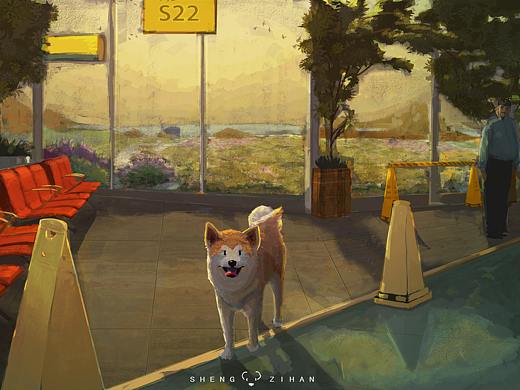 机场·幸福终点·秋田（附步骤）（个人主页-ZNTM1NzE4MTI=） - 创作习作 - 站酷设计师Hachier原创素材 - 站酷ZCOOL