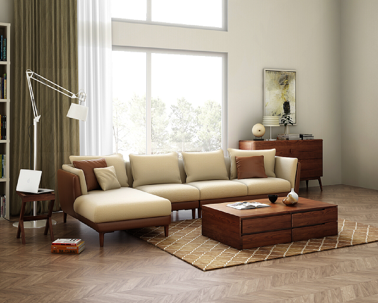 现代沙发3D家具效果图|工业/产品|生活用品|美装家居设计 - 原创作品 - 站酷 (ZCOOL)