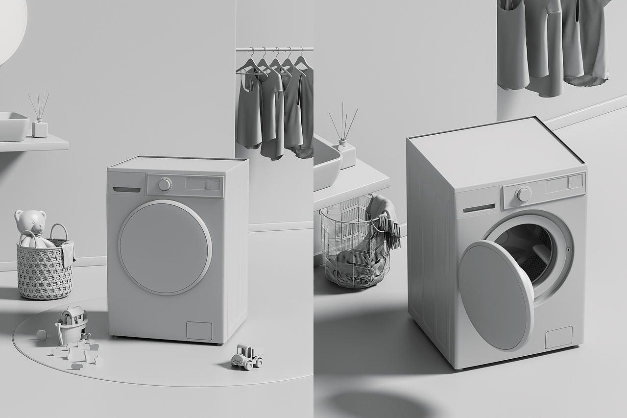 洗衣机产品渲染（图ZMjg1OTAwODM2） - 产品 - 站酷设计师可乐浩耶Colalo原创素材 - 站酷ZCOOL