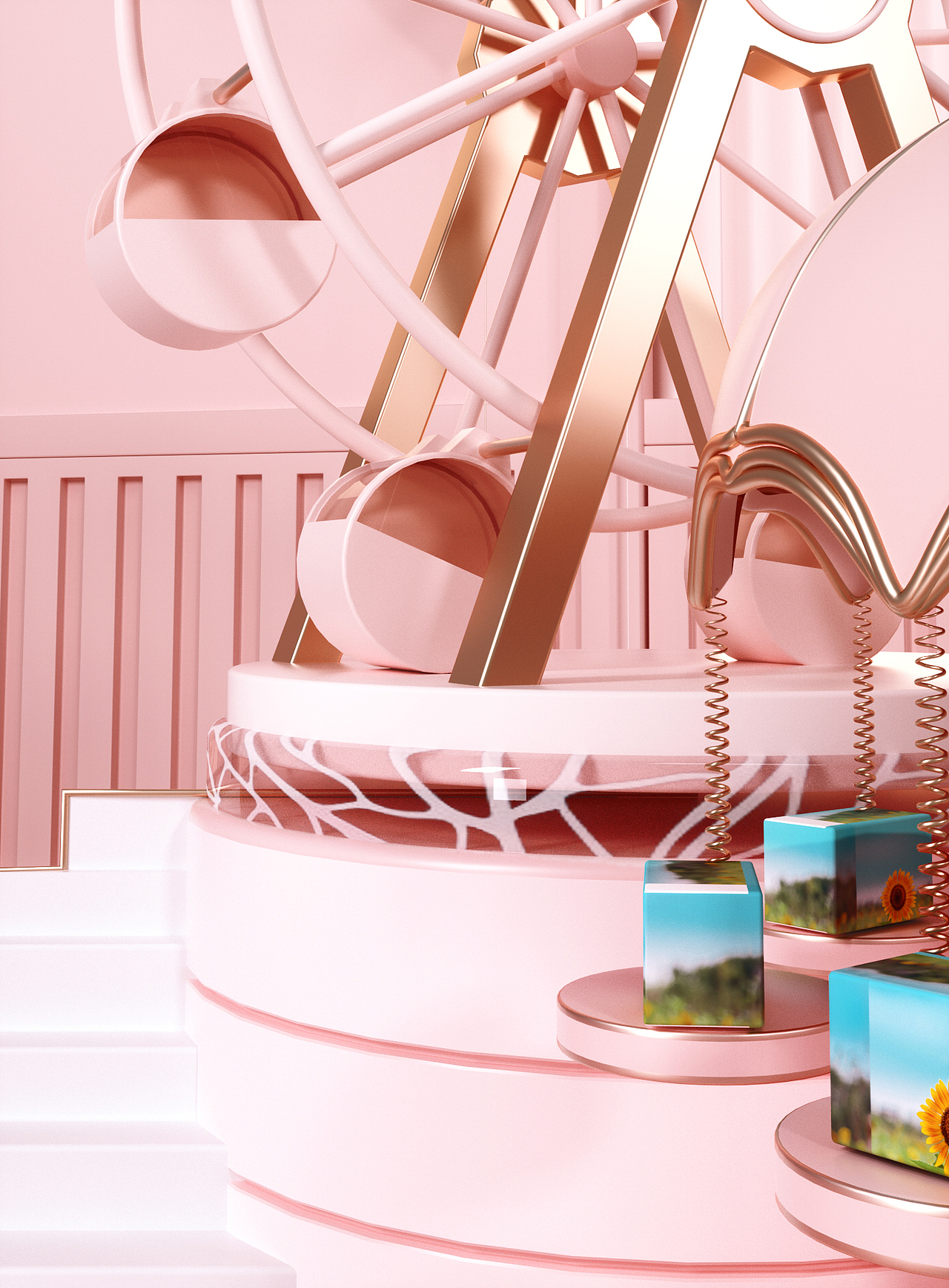 c4d母婴场景展示