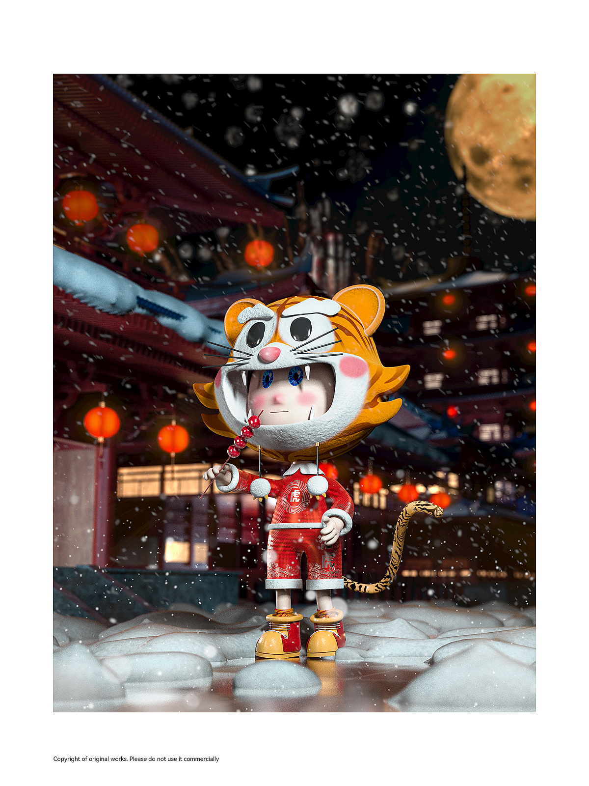 原创IP-蛋蛋历险记第二篇-萌虎闹春（图ZMjg2NzI4NTky） - 其他三维 - 站酷设计师雪之梦的梦原创素材 - 站酷ZCOOL