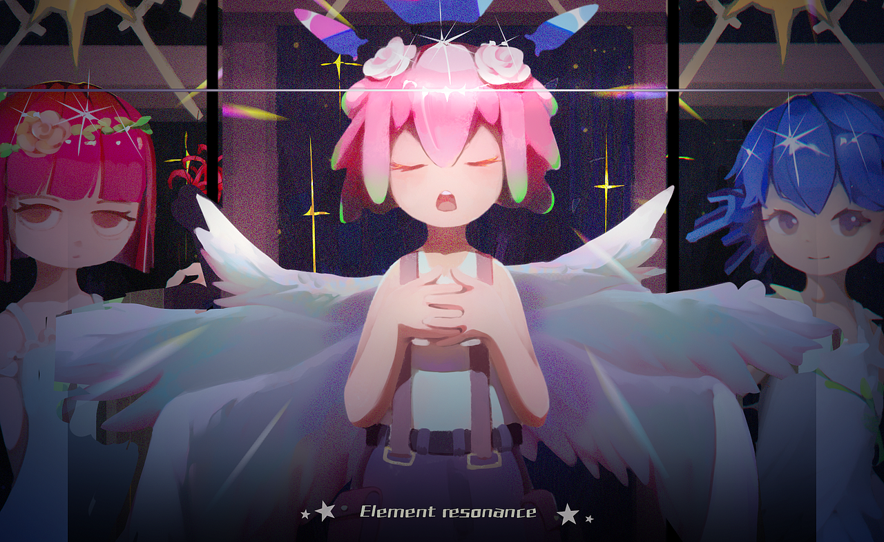 插画作品《元素共鸣》