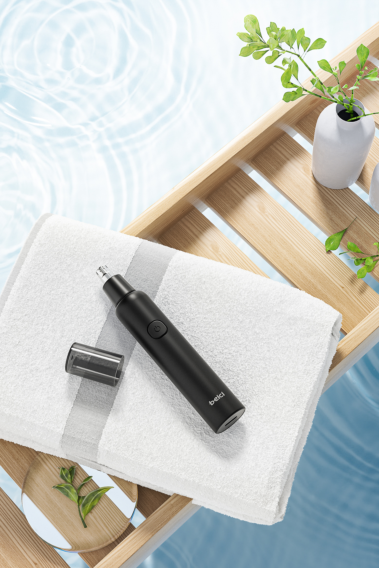 个护--足浴器、剃须刀、护眼仪、鼻毛修剪器海报场景