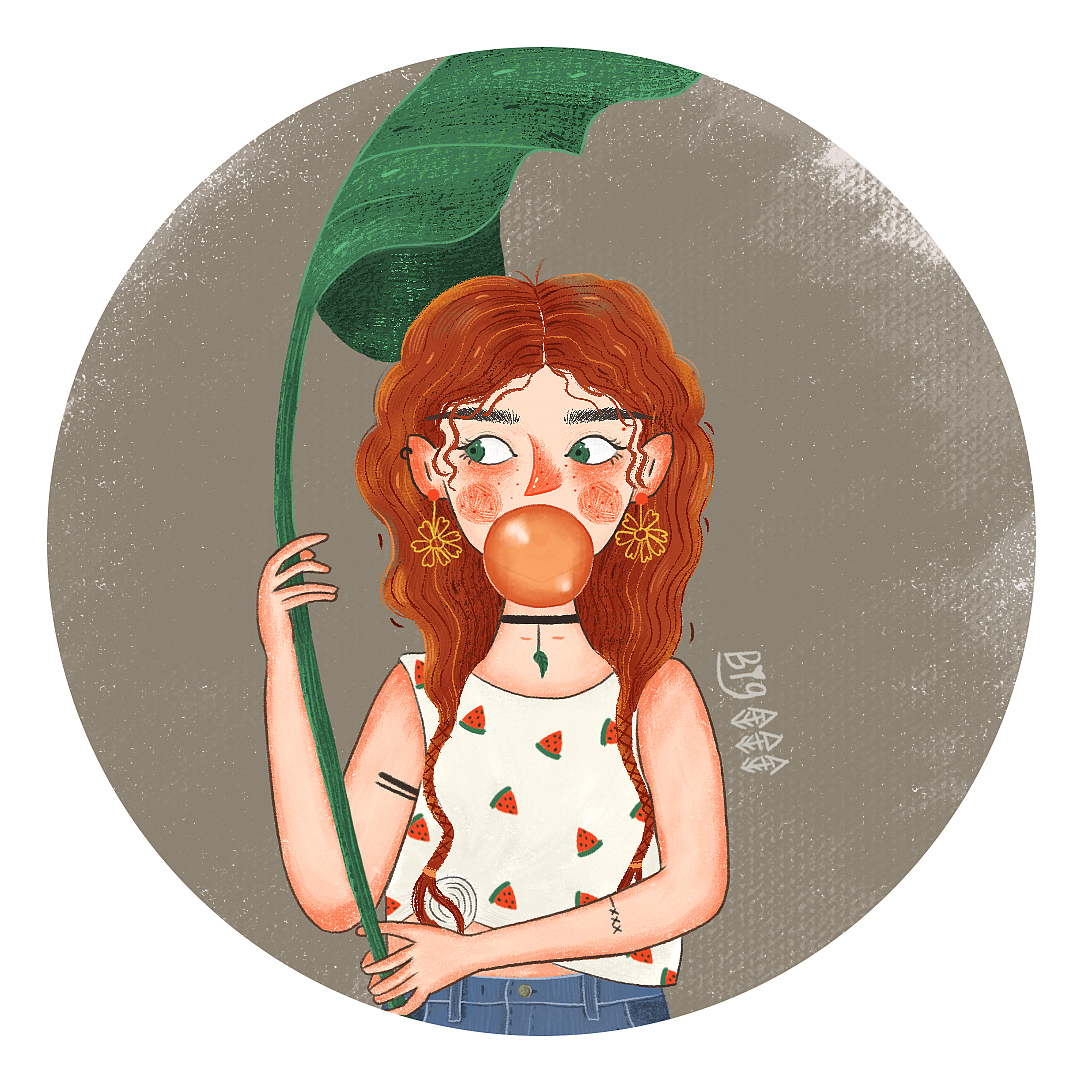 泡泡糖少女系列（图ZMTcxMzMxNDQw） - 创作习作 - 站酷设计师big金金金原创素材 - 站酷ZCOOL