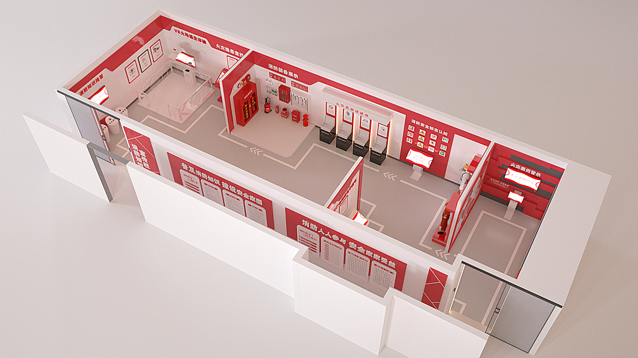 消防科普教育新媒体展厅|空间|展陈设计|偷影子的猫zy - 原创作品