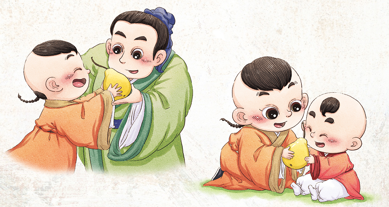 孔融让梨_陈楠mutounan-站酷zcool