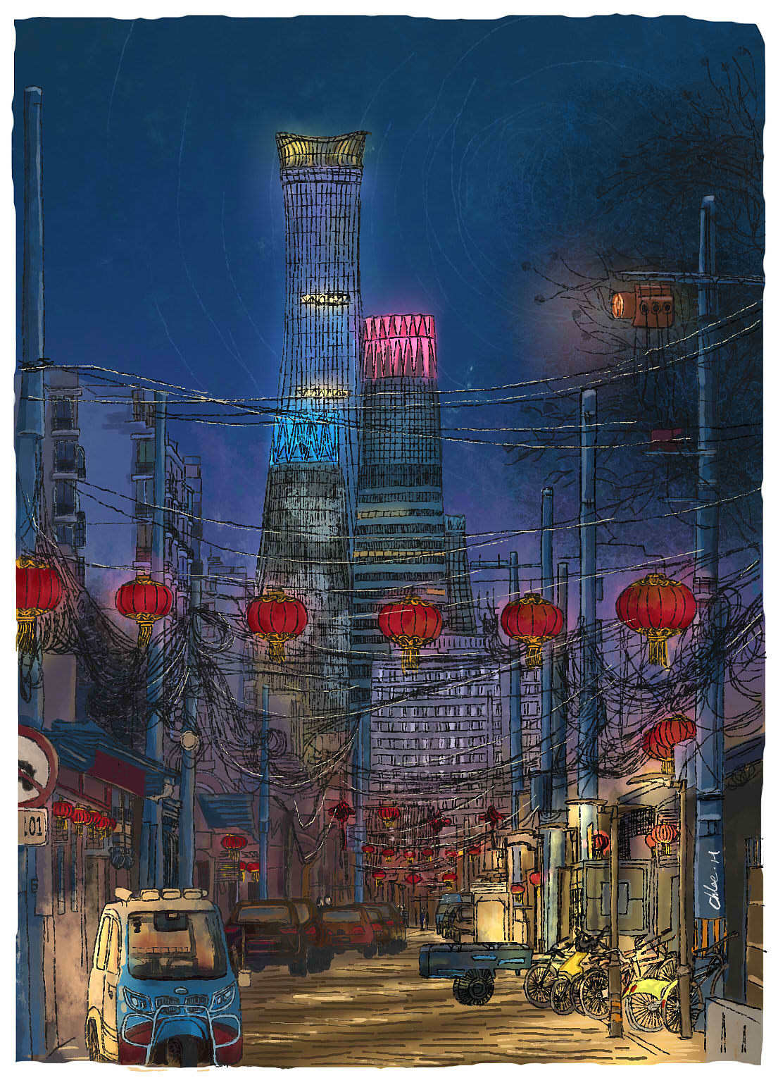 东二环,摩天与平房的的穿越,地与天可以在这里交融。