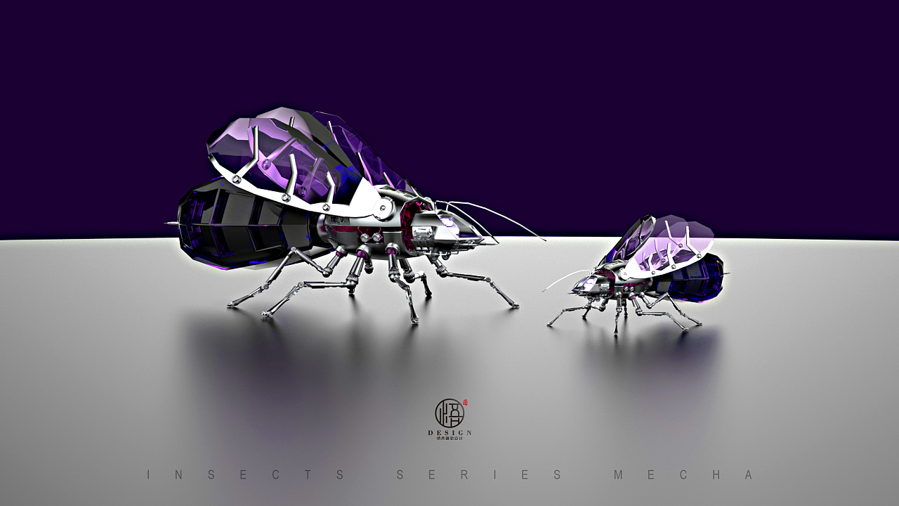昆虫机甲渲染-悟杰高端视觉设计
