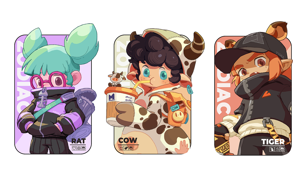 十二生肖卡通角色设计合集（图ZMzA1ODc4MjY4） - 创作习作 - 站酷设计师Rupert0328原创素材 - 站酷ZCOOL