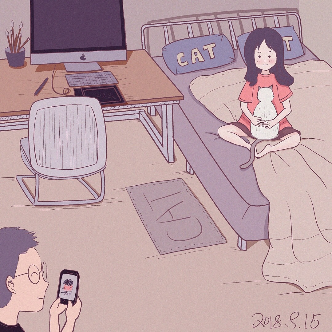 我和她的日常（图ZMTI5OTUwMjgw） - 创作习作 - 站酷设计师一件白T原创素材 - 站酷ZCOOL