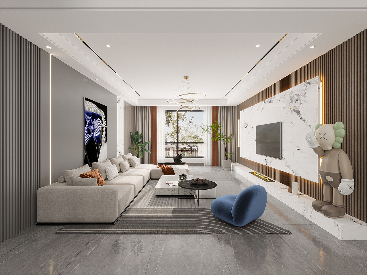 102㎡气质格调现代风格家居——现代