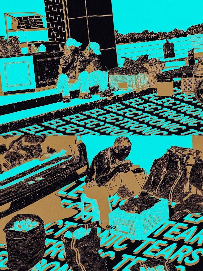 [原创插画] ELECTRONIC TEARS - Eating（图ZMzQ5MTEzMzYw） - 艺术插画 - 站酷设计师FAY橙原创素材 - 站酷ZCOOL