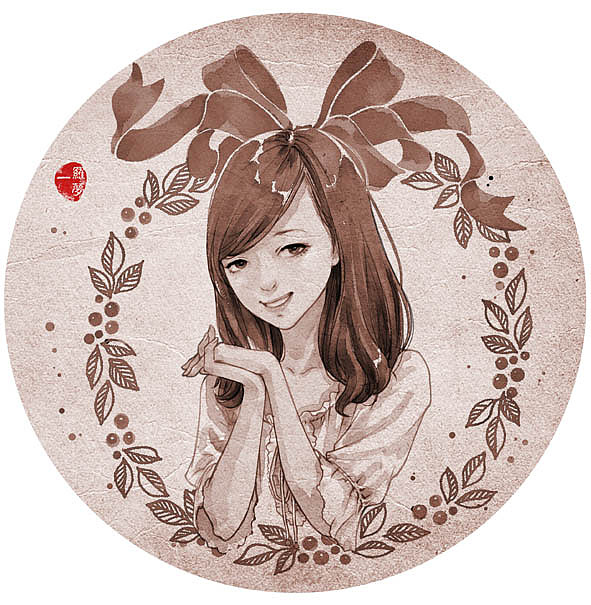 罗梦一打扮和气质都很少女，喜欢看《恋物志》，所以用水彩的上色方法凸显少女气质。