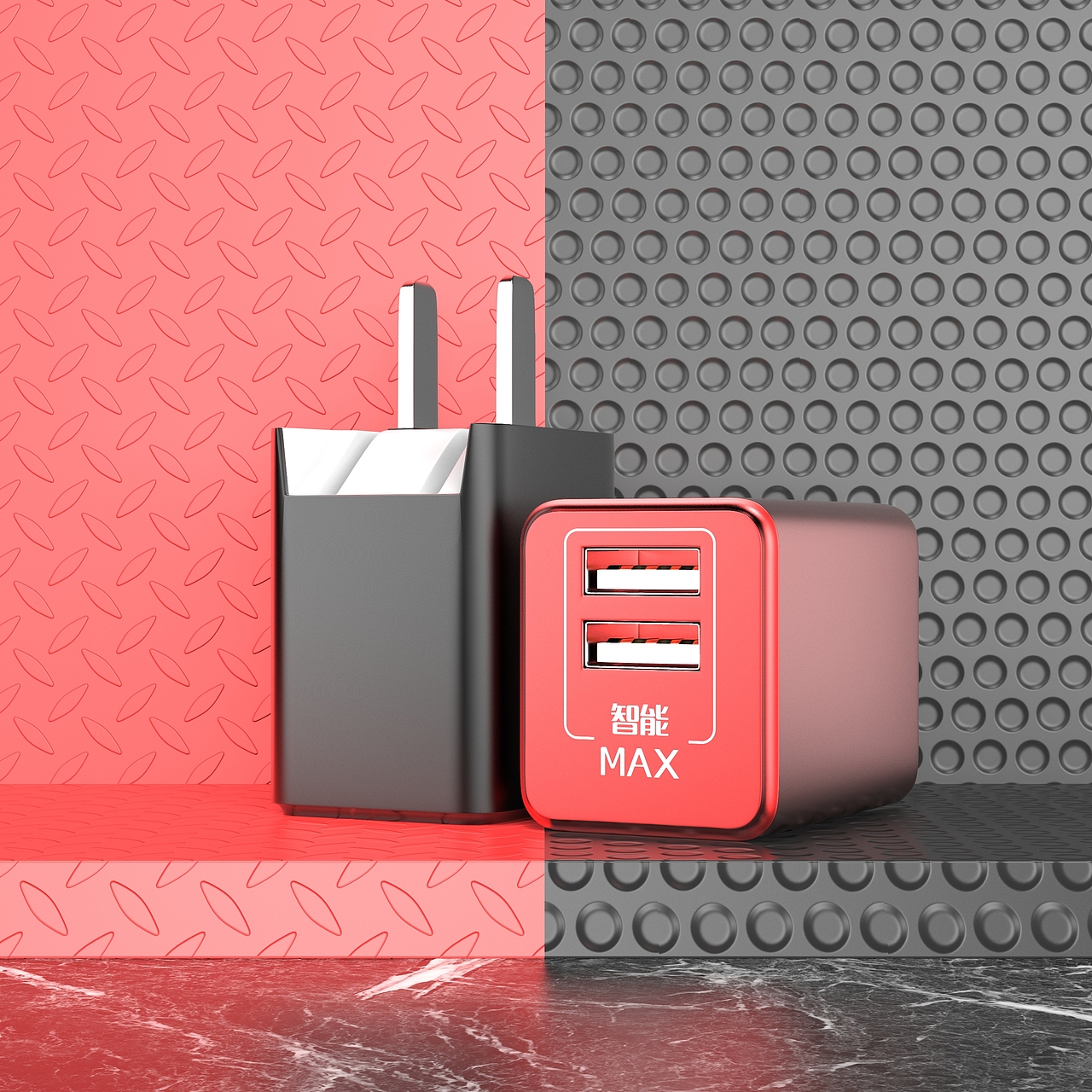 【最新作品1】手机充电头充电器建模渲染（图ZMTkzMzMyMzY4） - 产品 - 站酷设计师附魔的咖啡原创素材 - 站酷ZCOOL