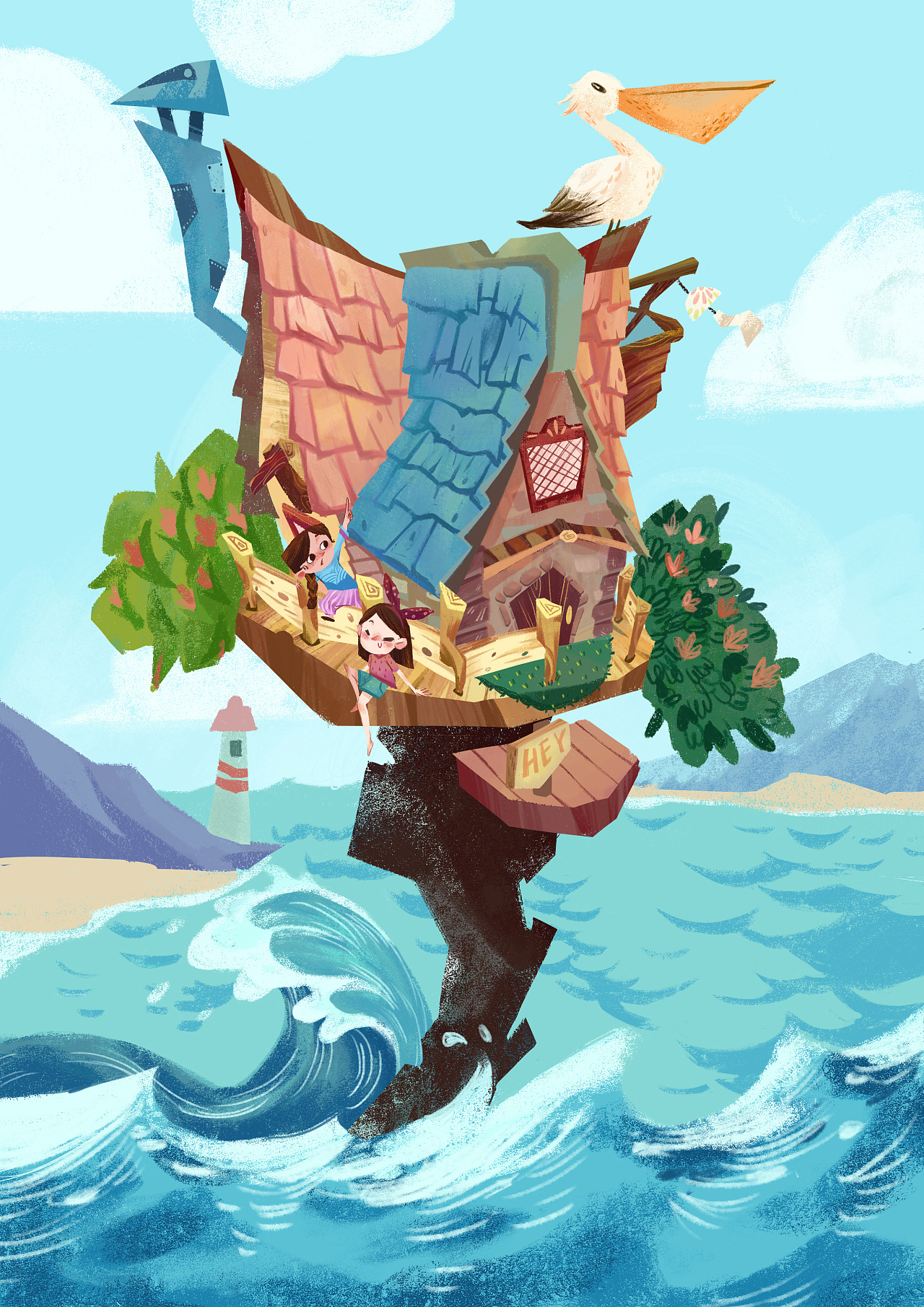 礁石上的家|插画|儿童插画|安安安安酱 - 原创作品 - 站酷 (zcool)