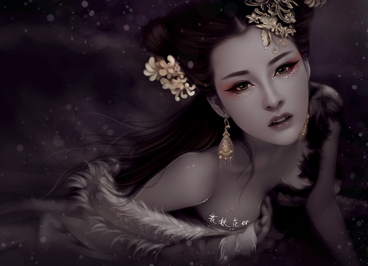 花妖转手绘暗黑古装版