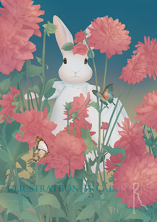 兔子小姐（图ZMTU3ODYwNzA0） - 艺术插画 - 站酷设计师CXG菜心原创素材 - 站酷ZCOOL