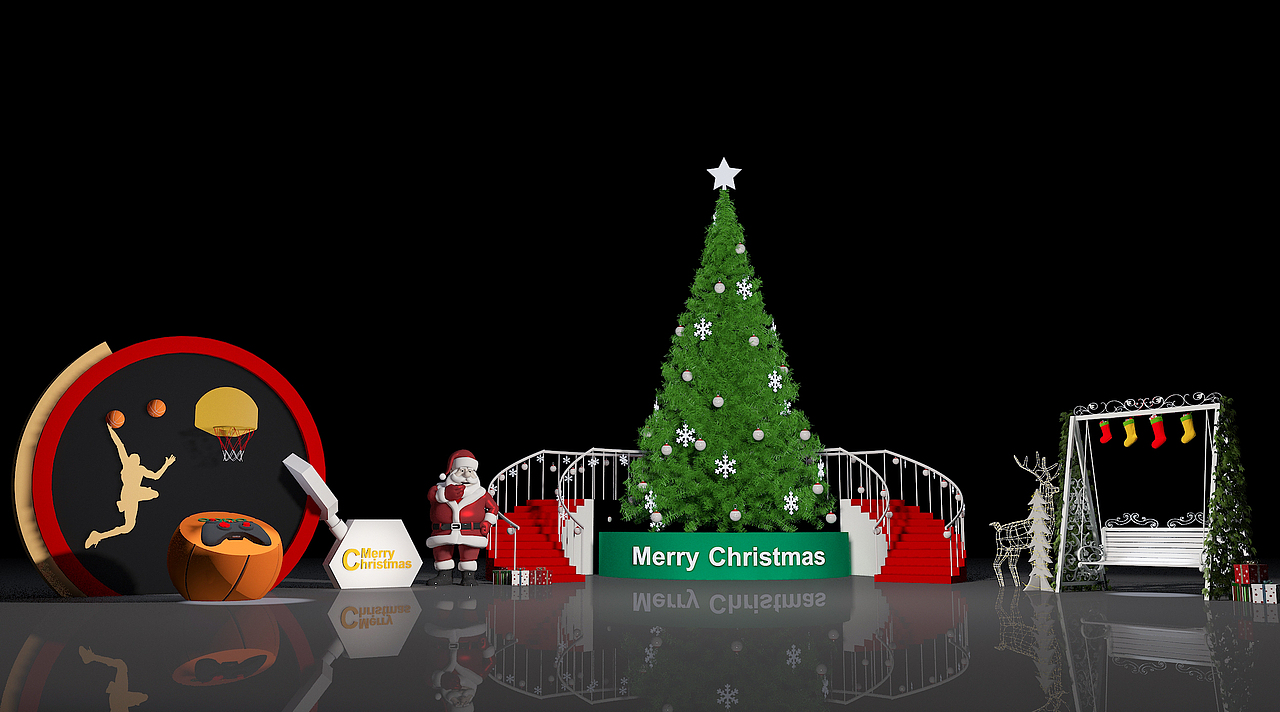 OPPO圣诞活动设计方案（图ZMTU5MTI4NDgw） - 舞台美术 - 站酷设计师庸人自扰Q原创素材 - 站酷ZCOOL