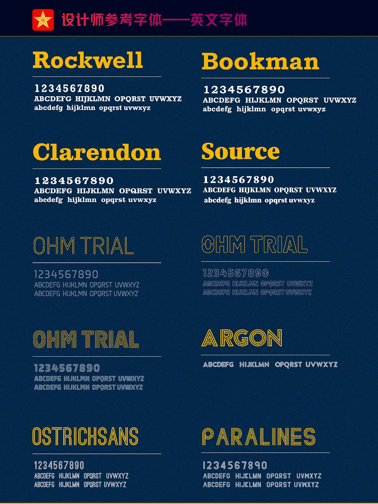 设计师常用中英文字体参考（图ZMzI2MDA5Njcy） - 字体/字形 - 站酷设计师沸腾视觉原创素材 - 站酷ZCOOL
