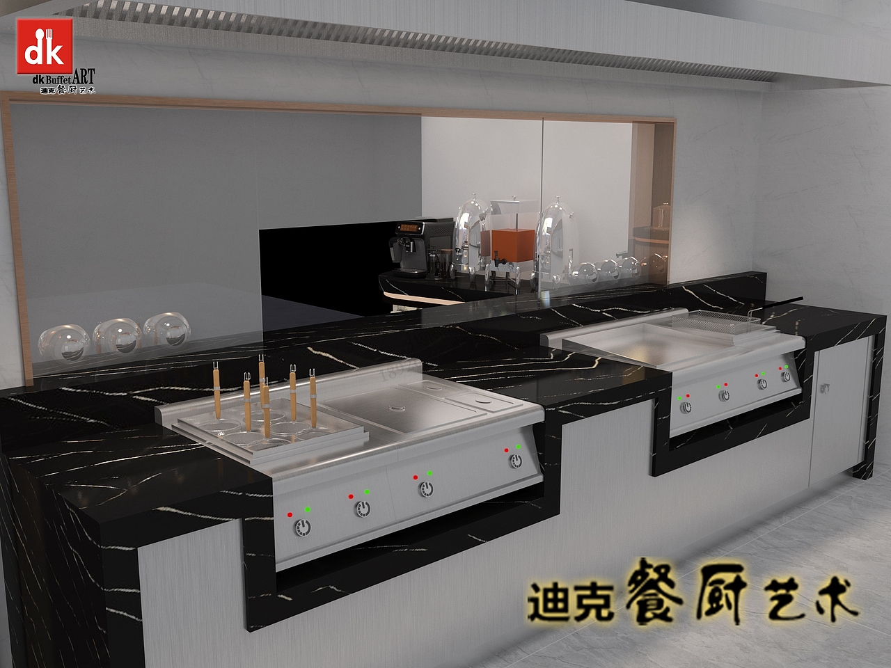 酒店餐厅宴会厅设计方案 酒店自助餐台效果图食堂学校（图ZMzQyMDQ0NTA0） - 其他工业/产品 - 站酷设计师迪克自助餐台定制原创素材 - 站酷ZCOOL