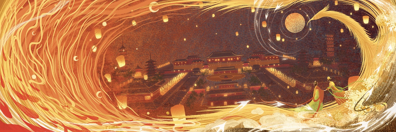 《椒花颂声》古风绘本长图跨页展示1（图ZMzY3OTk2NTY0） - 商业插画 - 站酷设计师九分YUii原创素材 - 站酷ZCOOL