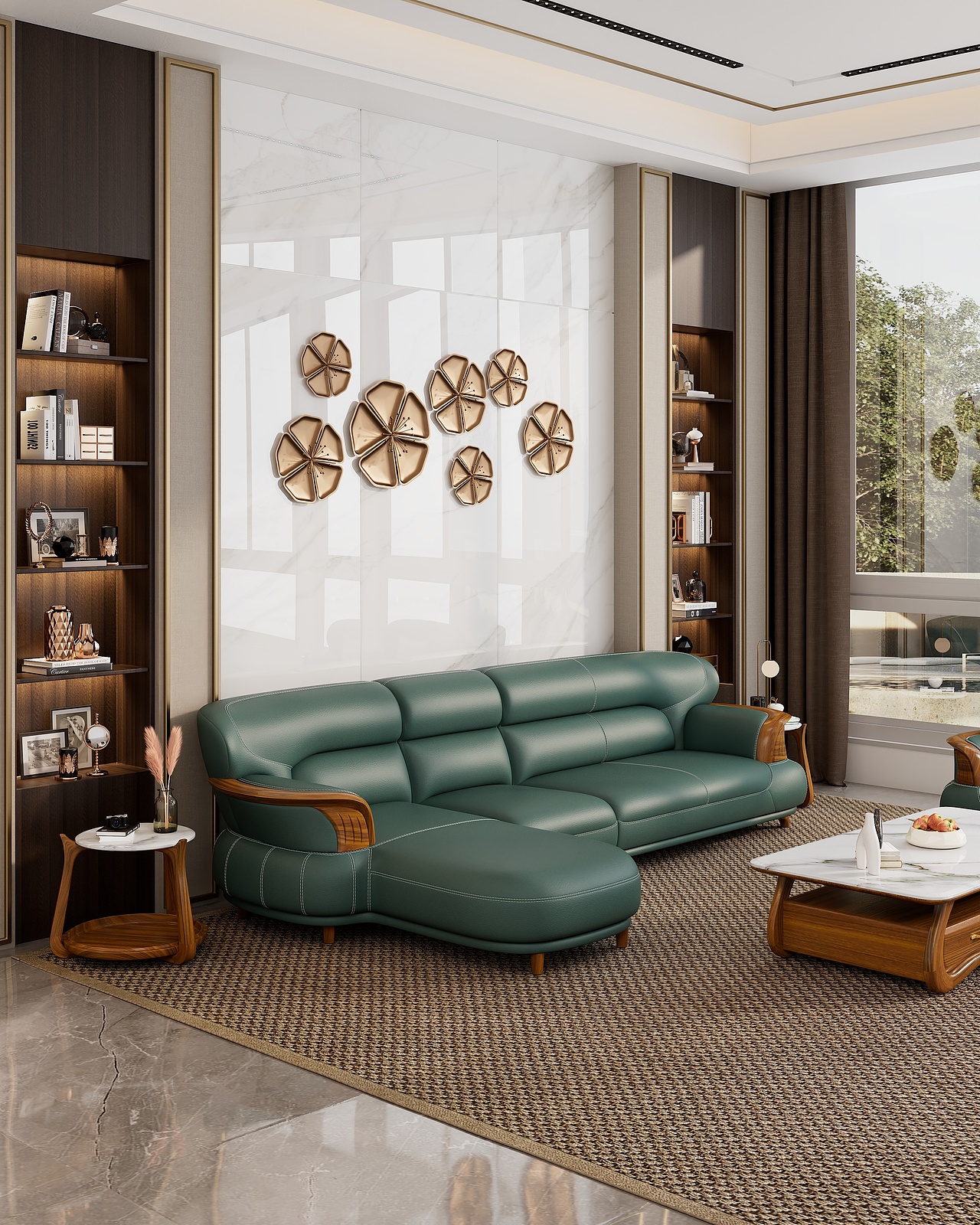 新中式,大欧式,乌金木家具建模渲染场景表现