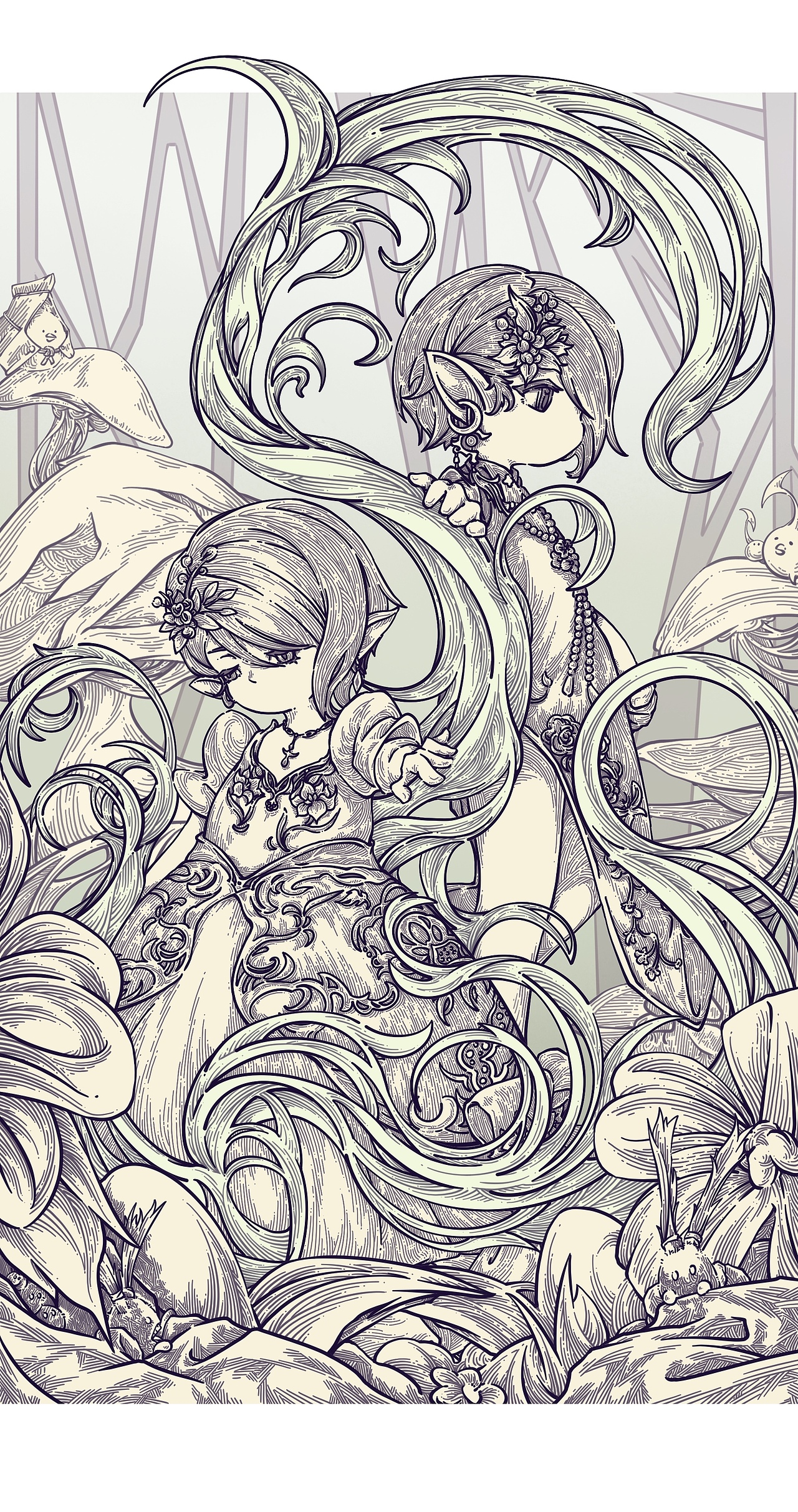 【procreate|FF14|拉拉肥】两只精装火腿肠（图ZMzMxODk2NzA4） - 商业插画 - 站酷设计师知木绕林原创素材 - 站酷ZCOOL