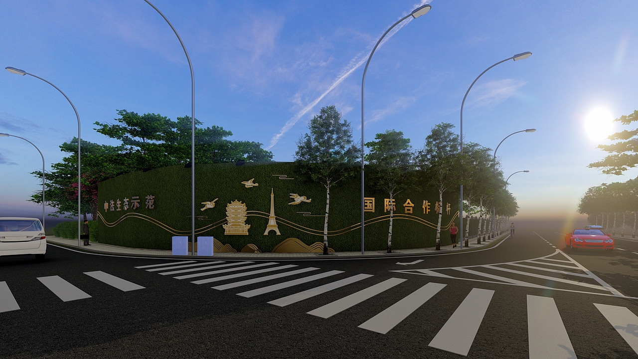 围挡 发光字（图ZMzY3MjE0MzYw） - 景观设计 - 站酷设计师阿刚gang原创素材 - 站酷ZCOOL