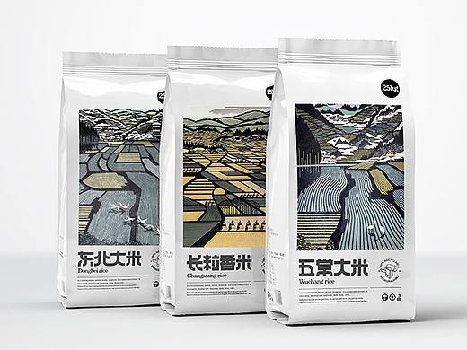 东北大米-插画包装设计