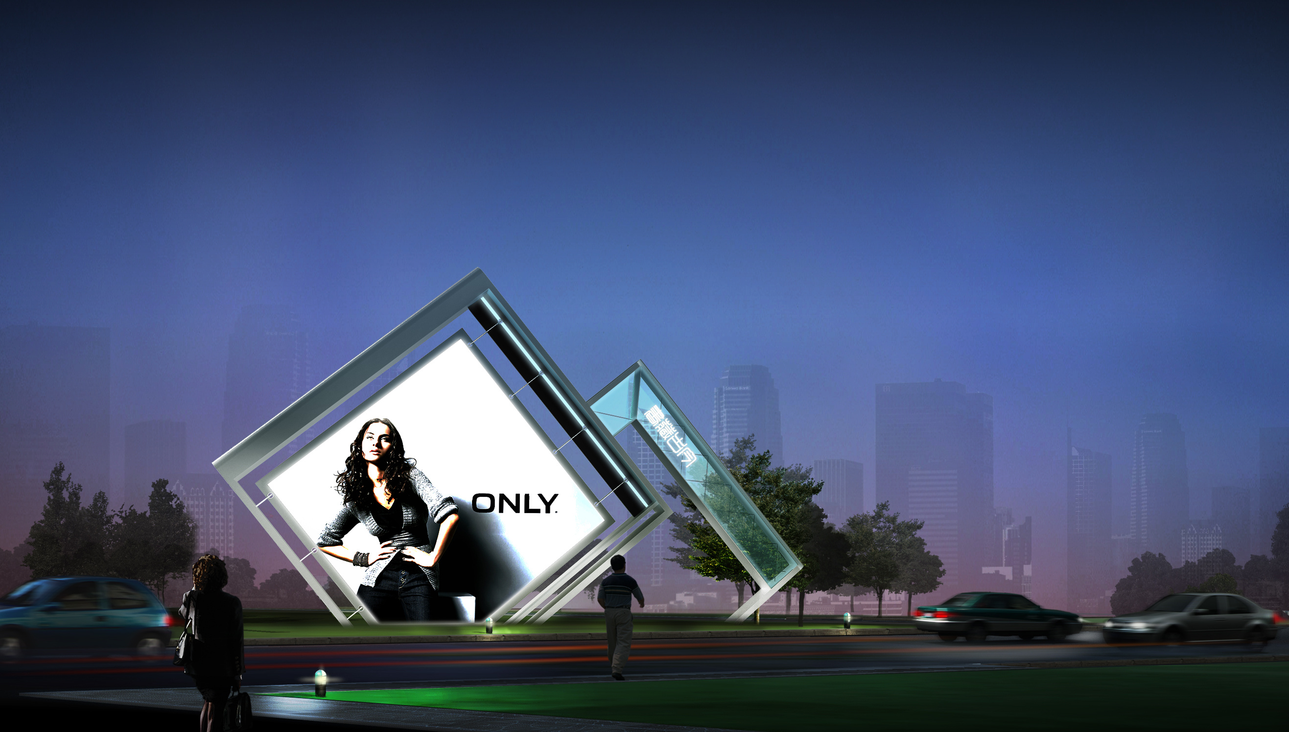 大型立柱造型设计-书藏古今2