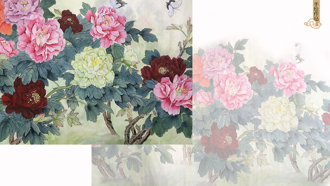 国画，牡丹，工笔（图ZNDQ3ODc3Mjg=） - 绘画 - 站酷设计师墨香雅韵原创素材 - 站酷ZCOOL