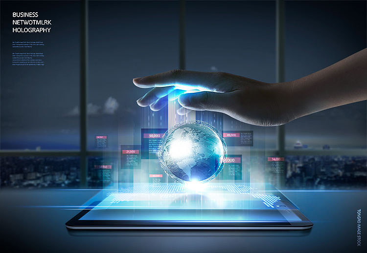 创意未来智能科技商务工作物联网vr场景通讯5g海报设计 - 原创作品 - 