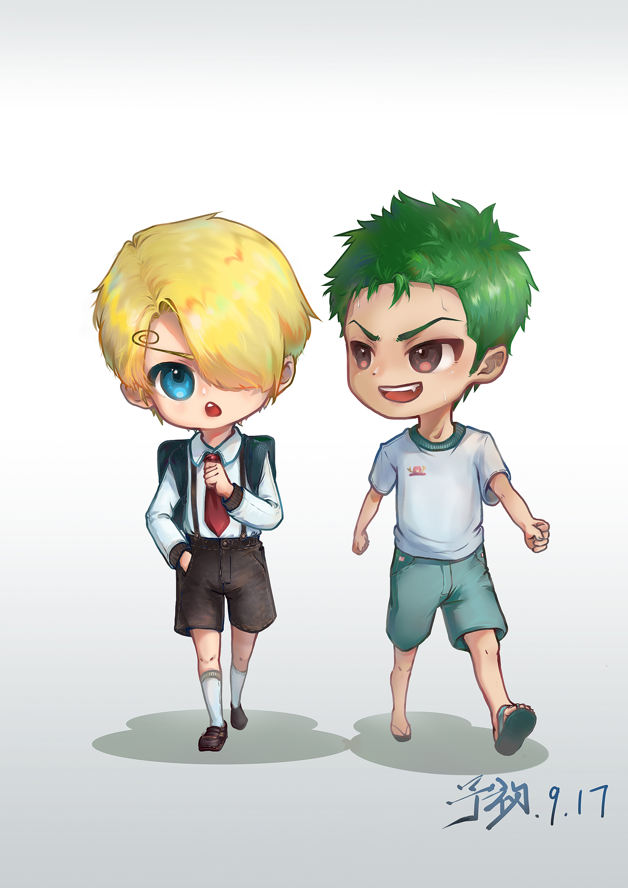 【板绘】索香两只小屁孩（图ZMjczNjAzODMy） - 创作习作 - 站酷设计师是予初鸦原创素材 - 站酷ZCOOL