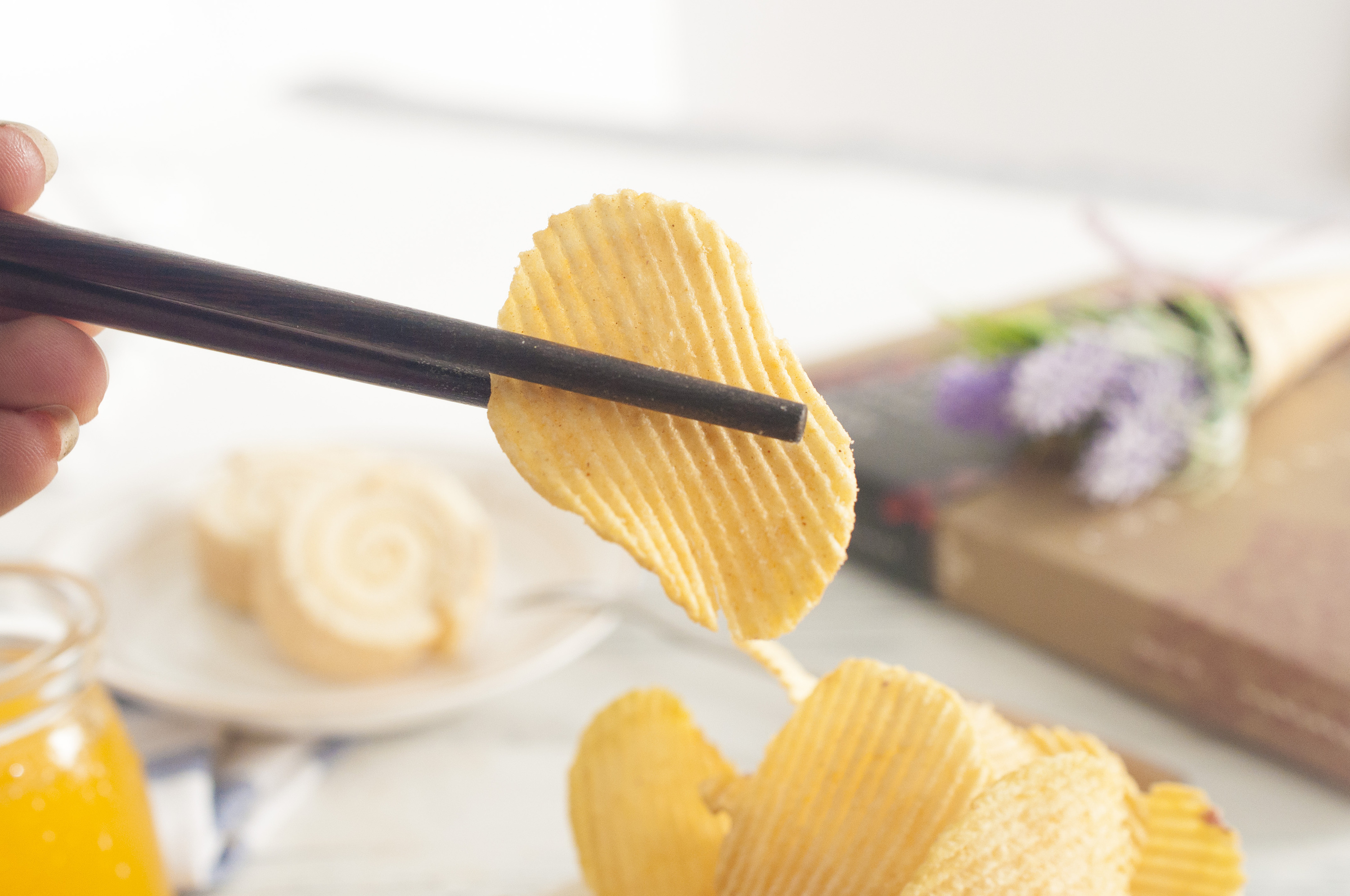 薯片 土豆片 摄影