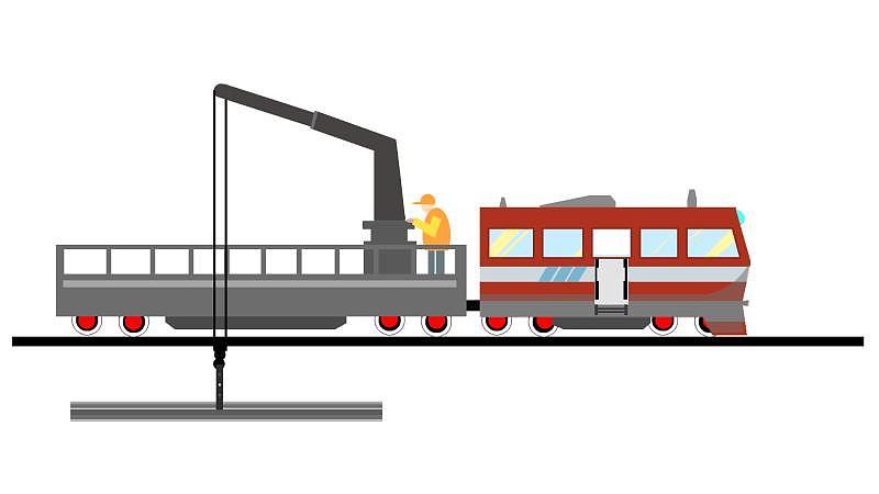 铁路轨道车吊机