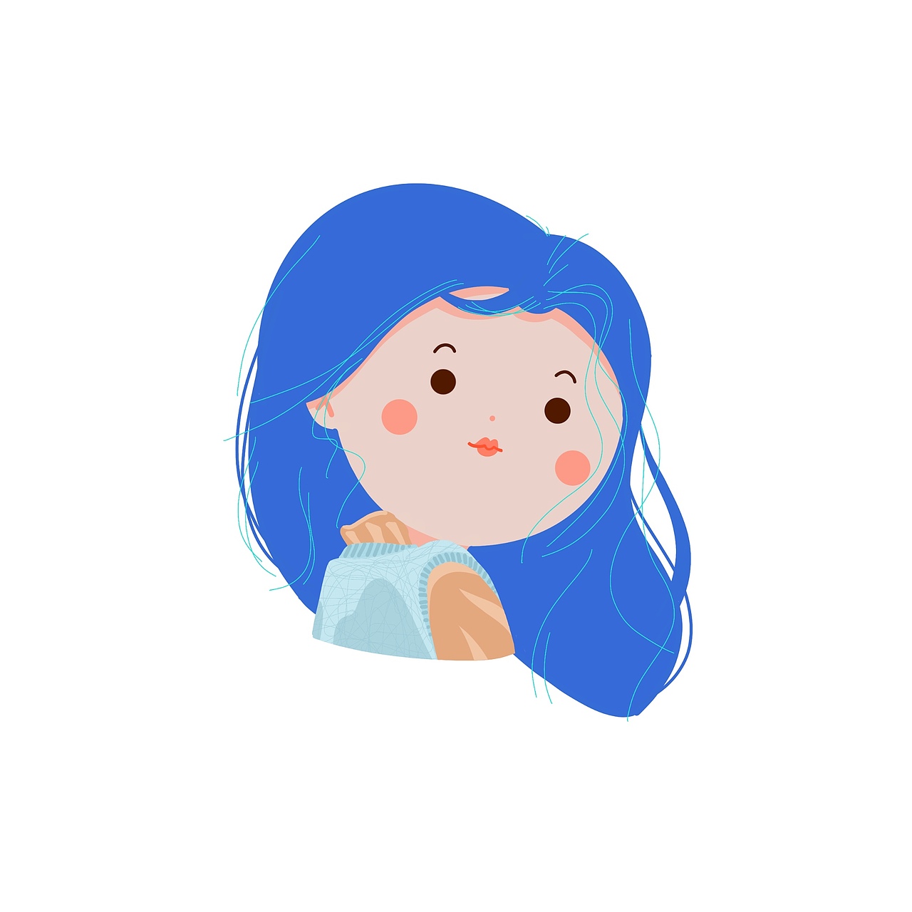 扁平风呆萌可爱小头像