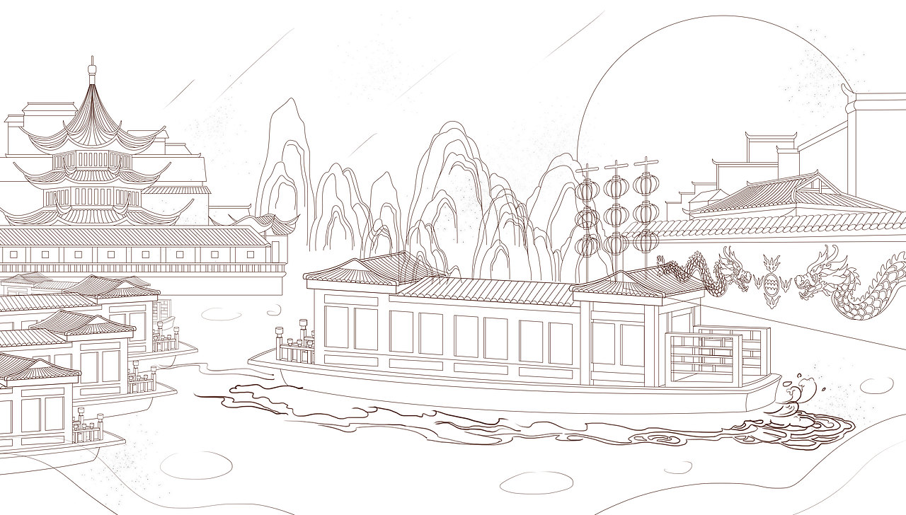 南京四景（图ZMjM5MTgyOTEy） - 商业插画 - 站酷设计师吃雪糕的猫原创素材 - 站酷ZCOOL