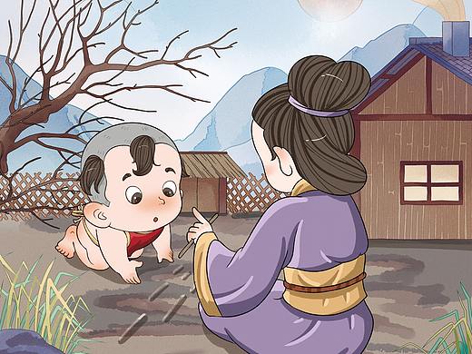 历史故事绘本插图