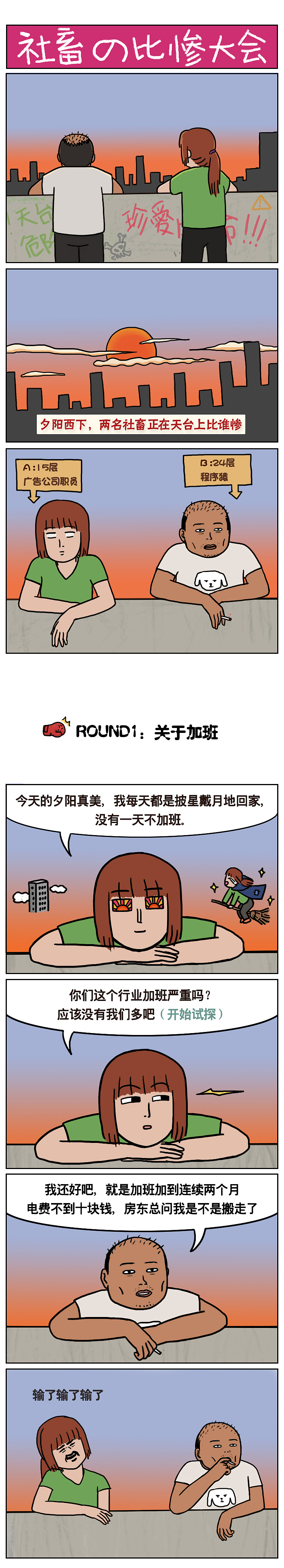 社畜比惨，胸口一疼（图ZMTcxNzk2MTI0） - 中/长篇漫画 - 站酷设计师一斑原创素材 - 站酷ZCOOL
