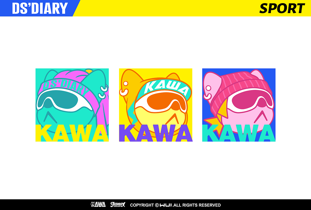 DS-KAWA-IP品牌插画视觉设计-Jano.X(图ZMjkwNjgxODky) - IP形象 - 站酷设计师JanoX原创素材 - 站酷ZCOOL