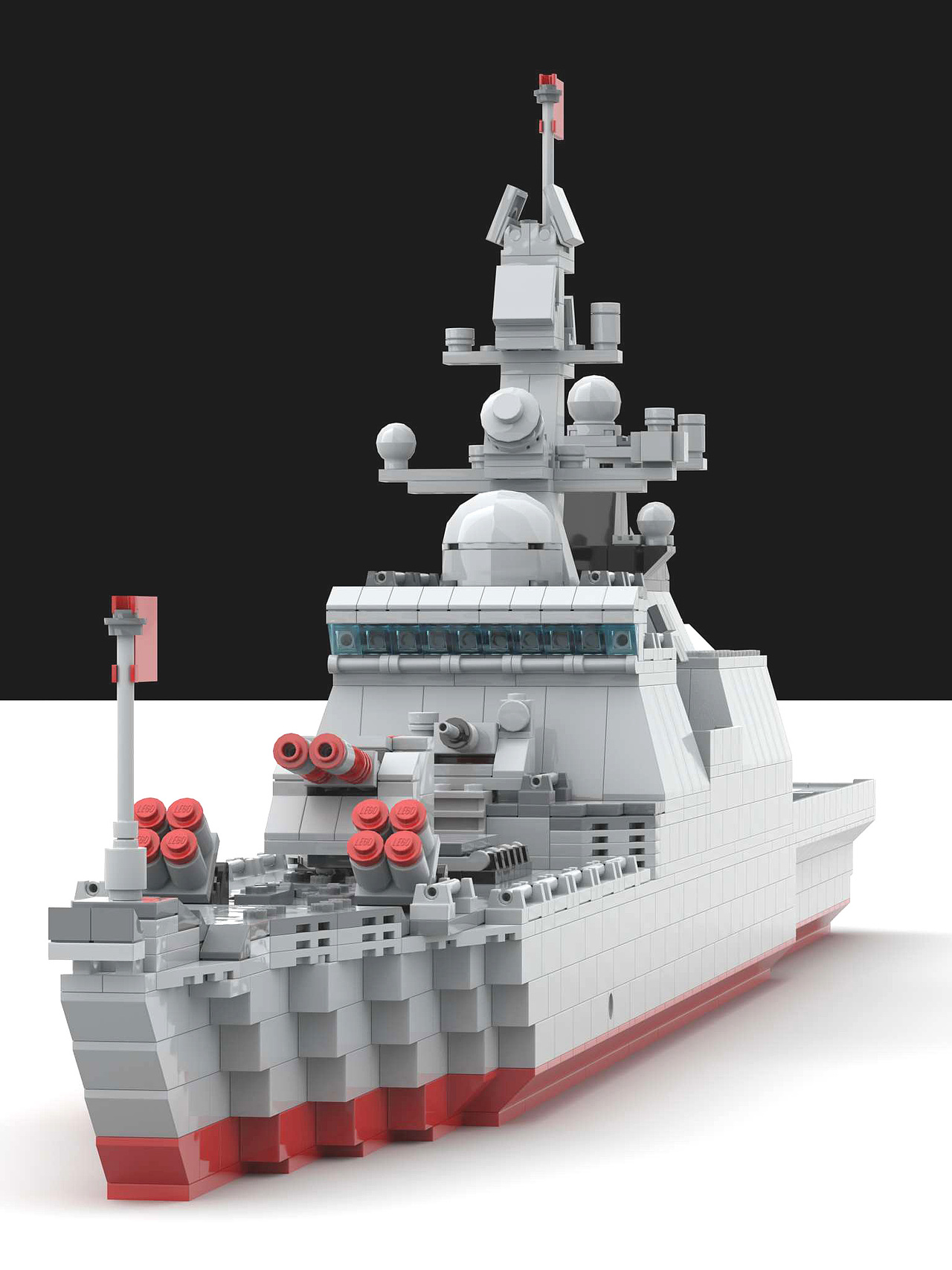导弹护卫舰乐高模型设计